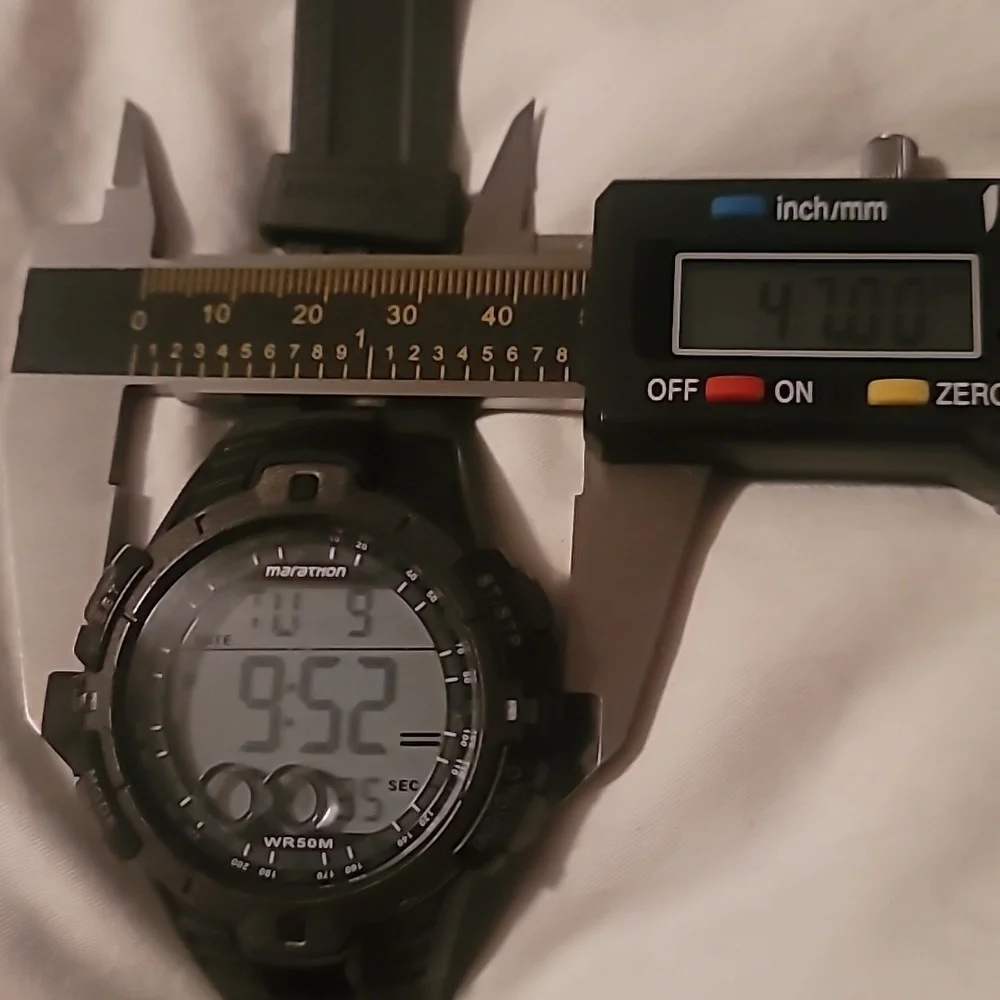 Timex T5K802 Marathon Black Resin Case with Black Rubber‎ Band Men's Wristwatch